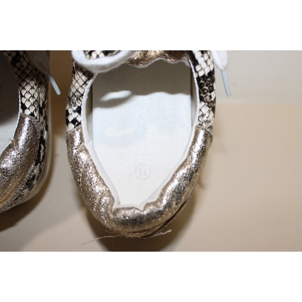 Nature Breeze Golden Glam Snakeskin‎ FAB Metallic Star Sneakers Women 11 - Picture 7 of 7